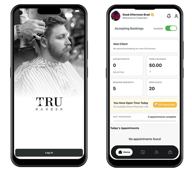 Tru Barber mobile app by Stars Developer